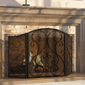 Wrought Iron Fireplace Screen 48×30 Inch K6618